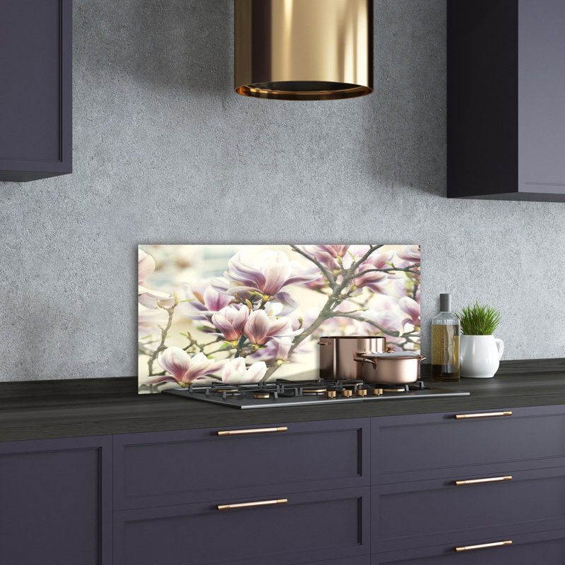 Lunamarie 50cm W x 100cm L Glass Peel and Stick Panel