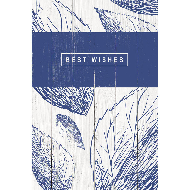 «Best Wishes», art mural sur toile botanique, 24" H x 16" W