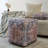 Taj Traditional Medallion Power-loomed Square Ottoman Pouf-1485501441