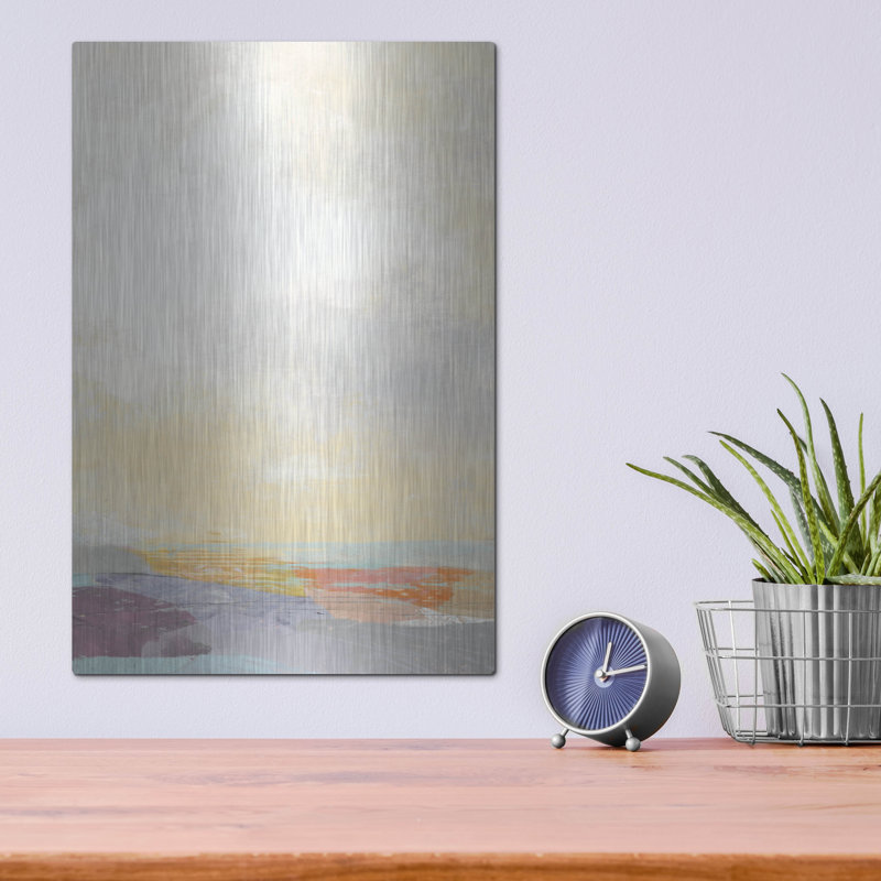Ivy Bronx «Pastel Sea» par Suzanne Nicoll, art mural en métal, H 16 po x l 12 po
