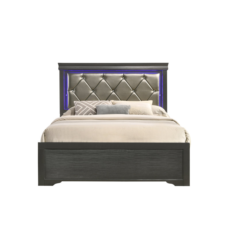 Mayodan Upholstered Standard Bed, Queen, Gray
