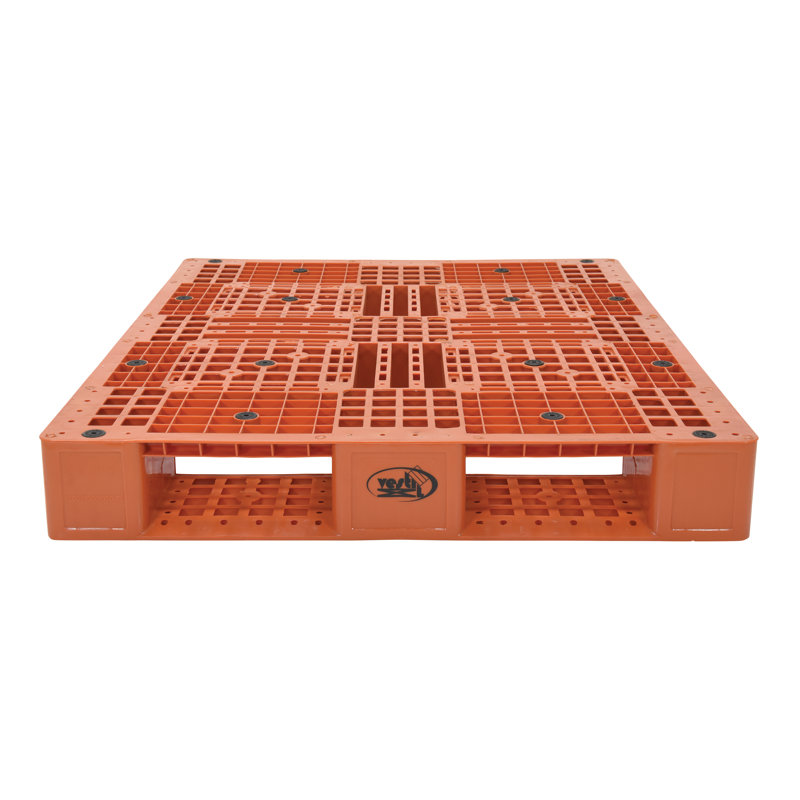 Green Plastic Pallet, 6" H x 47.37" W x 39.5" D, Orange