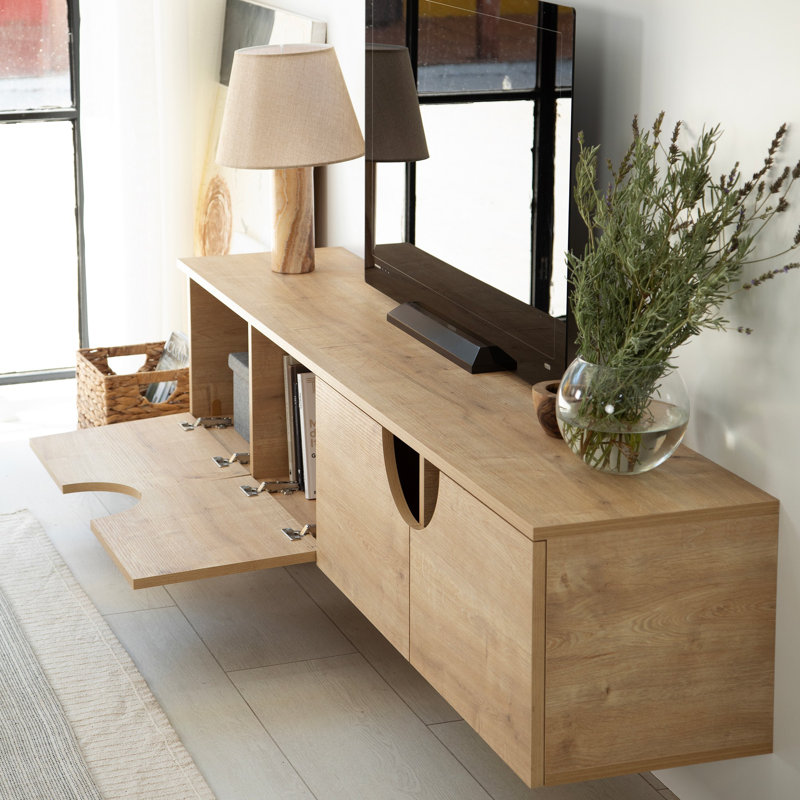 Keikei Unfinished TV Stand, Natural