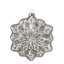 Décoration de Noël suspendue flocon de neige en verre rouge et argent 4ct, 3,75 pouces (100 mm)