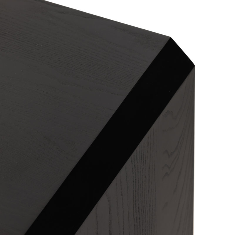 Caspian Nightstand-Black Ash Veneer, Black Ash