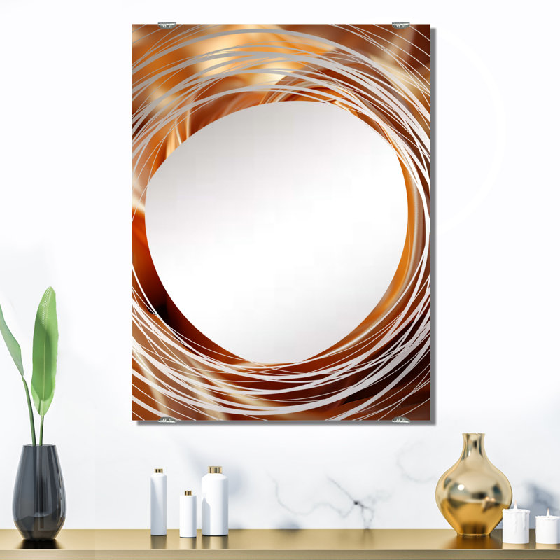 Paigton - Miroir mural à spirales abstraites, 32 po x 24 po