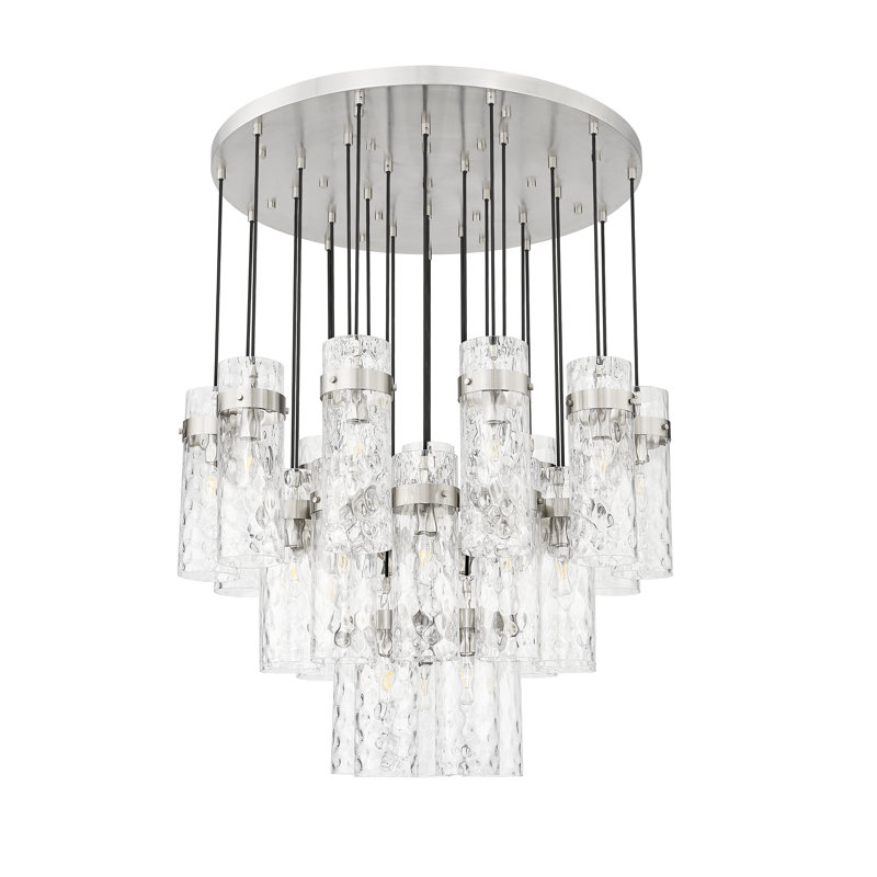 Lustre 27 lumières Magruder en nickel brossé Magruder, Nickel brossé