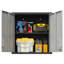 Armoire de rangement murale moderne en métal avec serrure et tablette réglable pour bureau