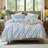 XINMIANFANG Striped Duvet Cover Set 100% Washed Cotton Comforter Cover for All Seasons Linen Feel Bedding Set-117357611-117357613