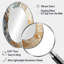 Blanc et blanc champagne or V - Grand miroir mural ovale sur métal-1403542923