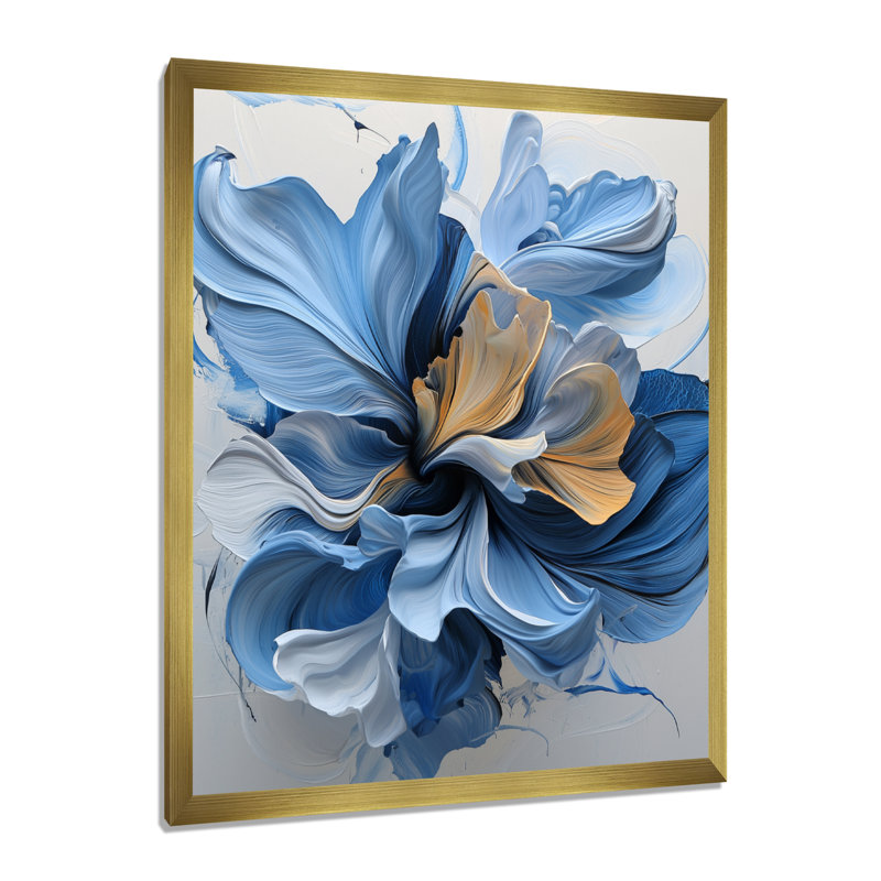 Sroka - Abstract Wall Art Living Room, H 20 po x l 12 po, Picture Framed, Doré