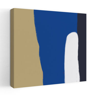 Affiche murale abstraite contemporaine minimaliste à blocs de couleurs verticales audacieuses