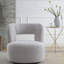 Fauteuil demi-tonneau pivotant avec tissu en peluche doux-580140400