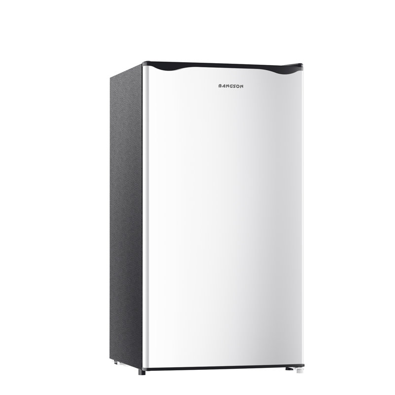 BANGSON 3.2 Cu.Ft Mini Fridge with Freezer, Low Noise Energy Efficient Compact Refrigerator for Dorm Room, Apartment，Office，Silver