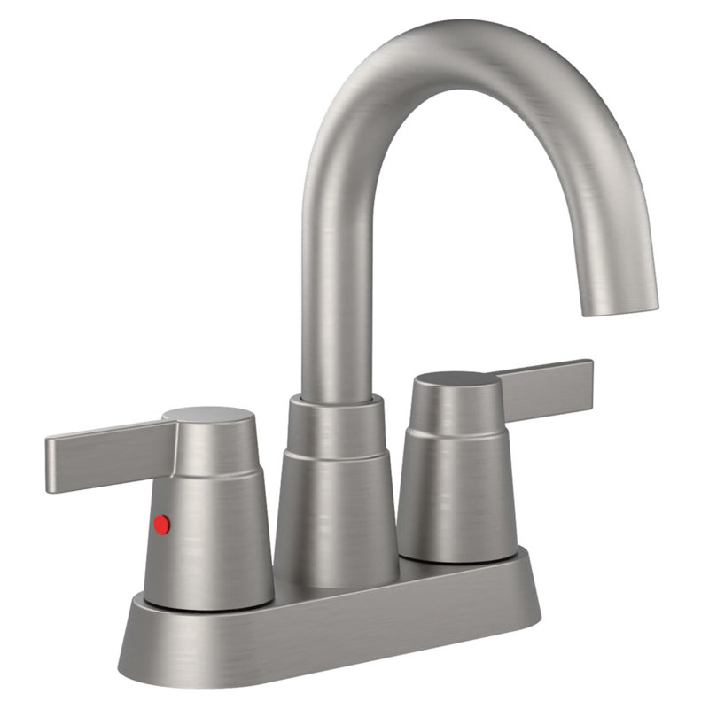 Bathroom faucet with 360 degree turn spout, Brushed Nickel
