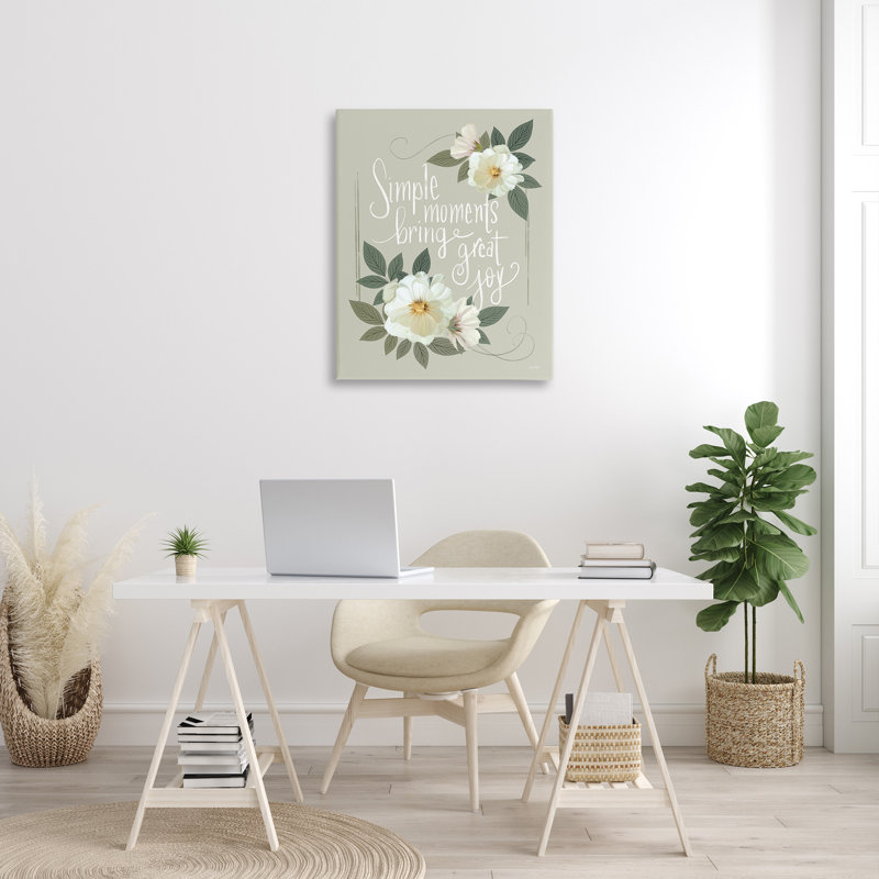 Art mural sur toile Simple Moments & Blossoms par House Fenway, H 40 po x l 30 po