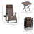 Zero Gravity Chair Set With Side Table, Folding Reclining Chair With Cupholders & Pillows-516935876