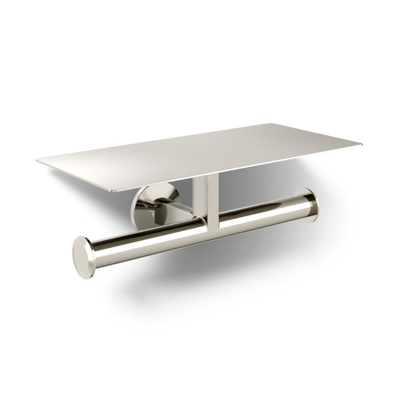 Components™ Covered Double Toilet Tissue Holder, Polished Nickel
