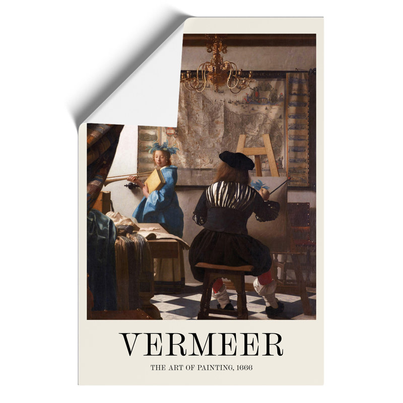 The Art of Painting Print by Johannes Vermeer - Frameless Print, 59cm H x 42cm W x 0.1cm D