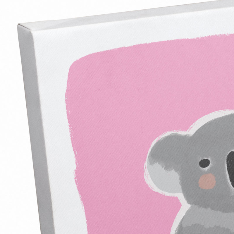 Art sur toile koala doux Briscoe, H 14 po x l 11 po x P 1,25 po, Rose