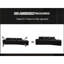 Canapé modulaire rembourré à 3 places, méridienne orientée à droite, style moderne, noir, pour divers agencements de pièces, rembourré, minimaliste, expérience client-241200238