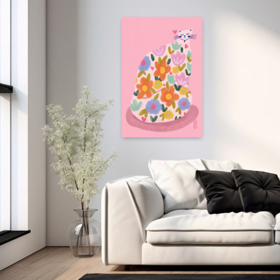 Art contemporain fleur de chat moderne