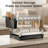 16.5" Kitchen Double-layer Dish Rack, Stainless Steel & Pp Plastic Drain Rack For Countertop Tableware Storage