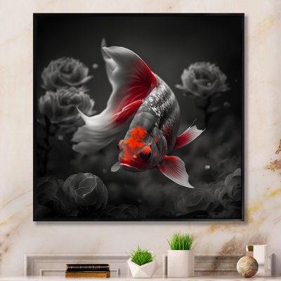 «Mulero Black and Red Tropical Fish IV», reproduction sur toile