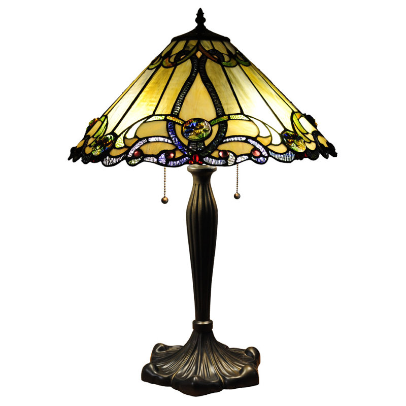 Lampe de table métallique 26 po Zaragosa, ambre