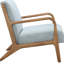Élégante chaise longue Mid Century avec structure en bois massif bleu et revêtement en mousse de style moderne bleu-428964876