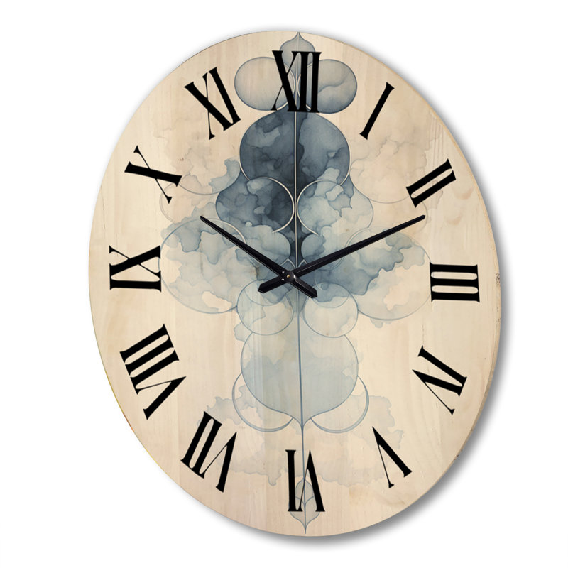Horloge murale en bois massif Alyca, Très grand