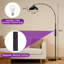 80.3 Inch Tall Aluminum Canopy Arched Floor Lamp With Foot Switch And Remote Control Switch-268692612