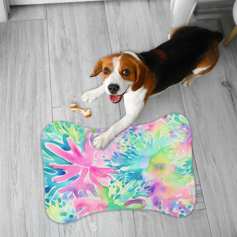 Creative Abstract Art - Bone Shape Feeding Mat