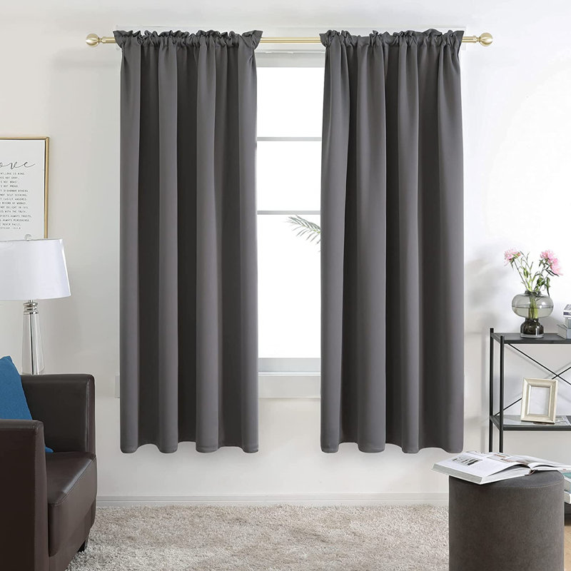 Northmoore Room Darkening Curtain Pair, 42" W x 84" L, Drak Gray