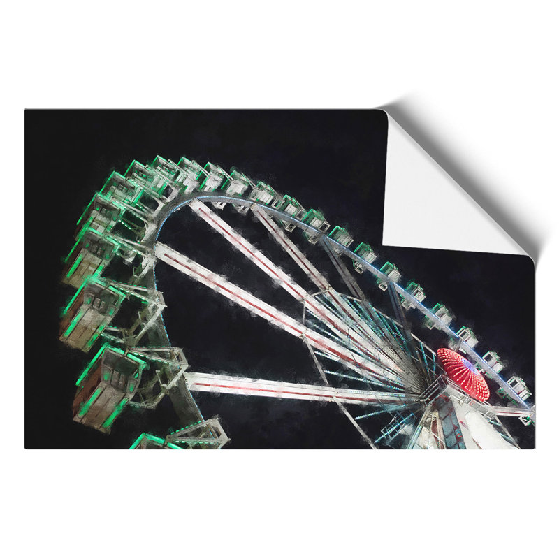 Ferris Wheel Painting - Frameless Print, 42cm H x 59cm W x 0.1cm D