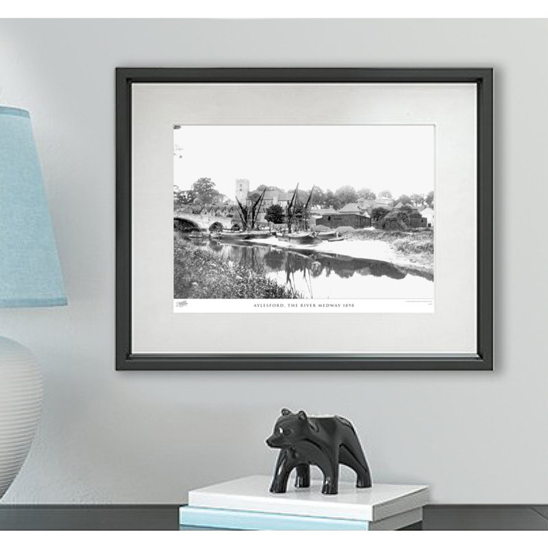 Aylesford, The River Medway 1898 - Single Picture Frame Print, 40cm H x 50cm W x 2.3cm D