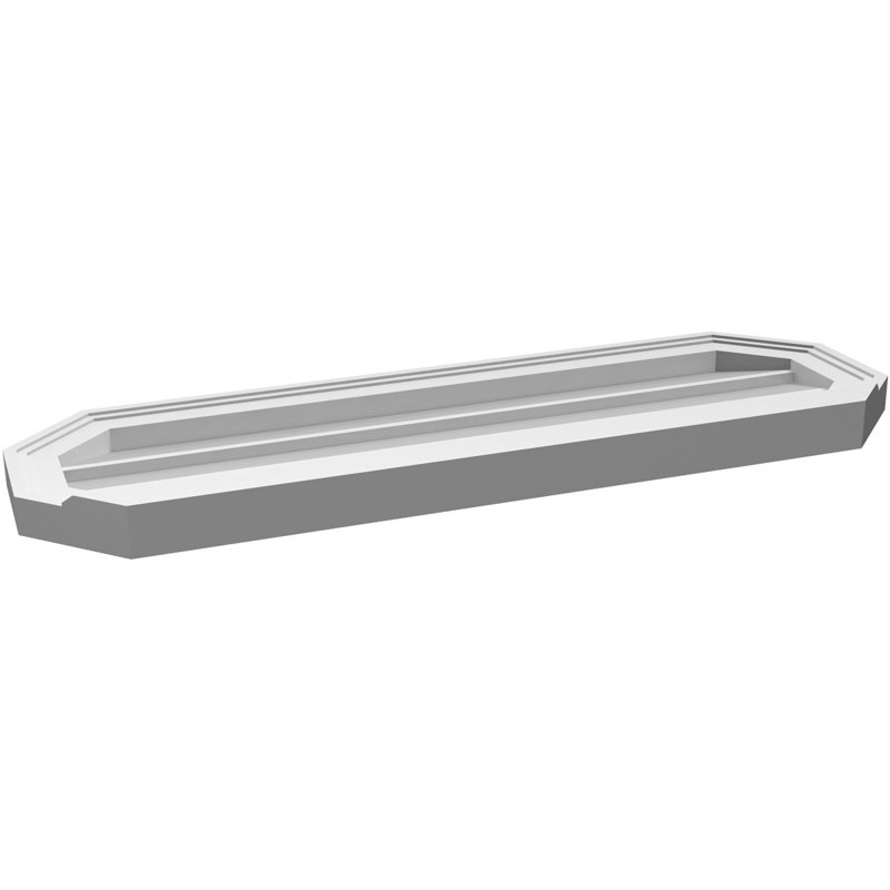 Évent horizontal gondole allongé en surface octogonal Signature, H 12 po x l 36 po x P 2 po