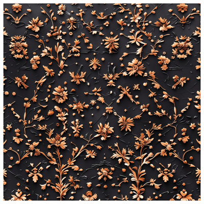 Édredon bronze à motif floral
