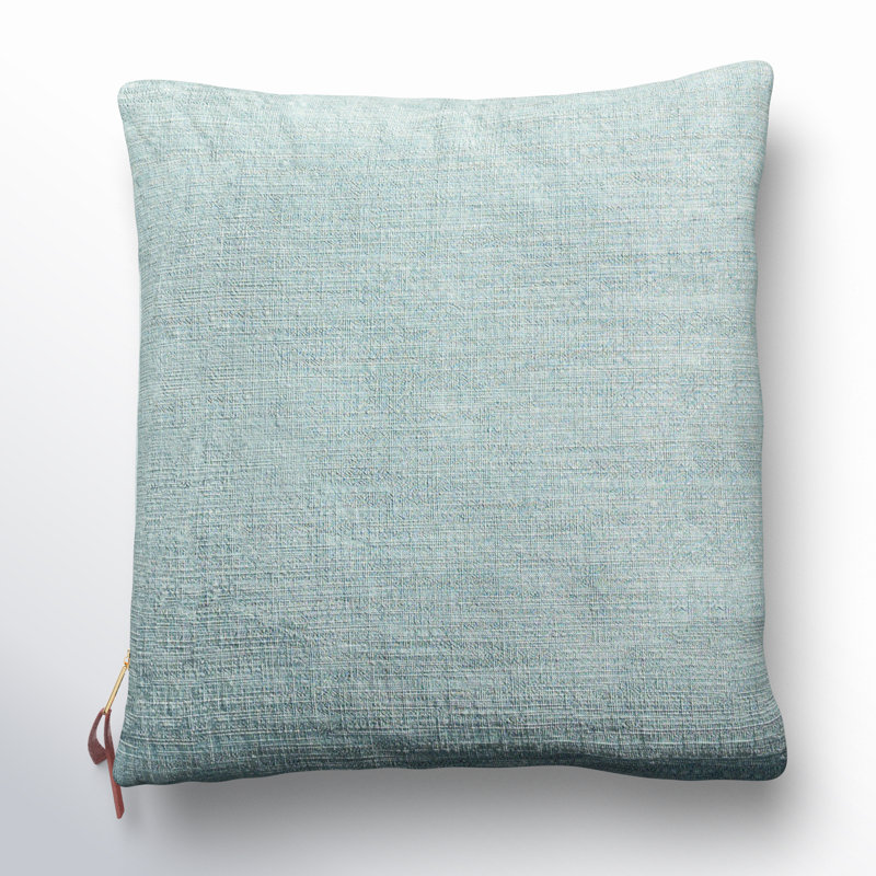 Cale Cotton Reversible Throw Pillow, Green