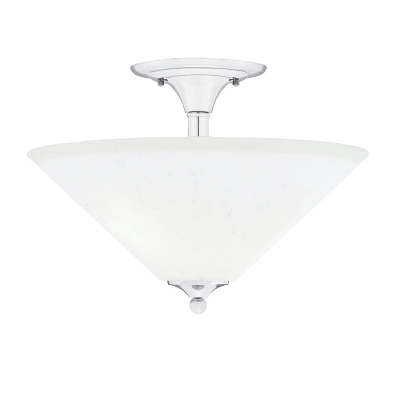 2 ampoules semi-encastrées avec verre Mannheim, Chrome, Mousseline blanche