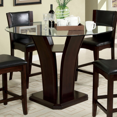 Round Glass Top Dining Table