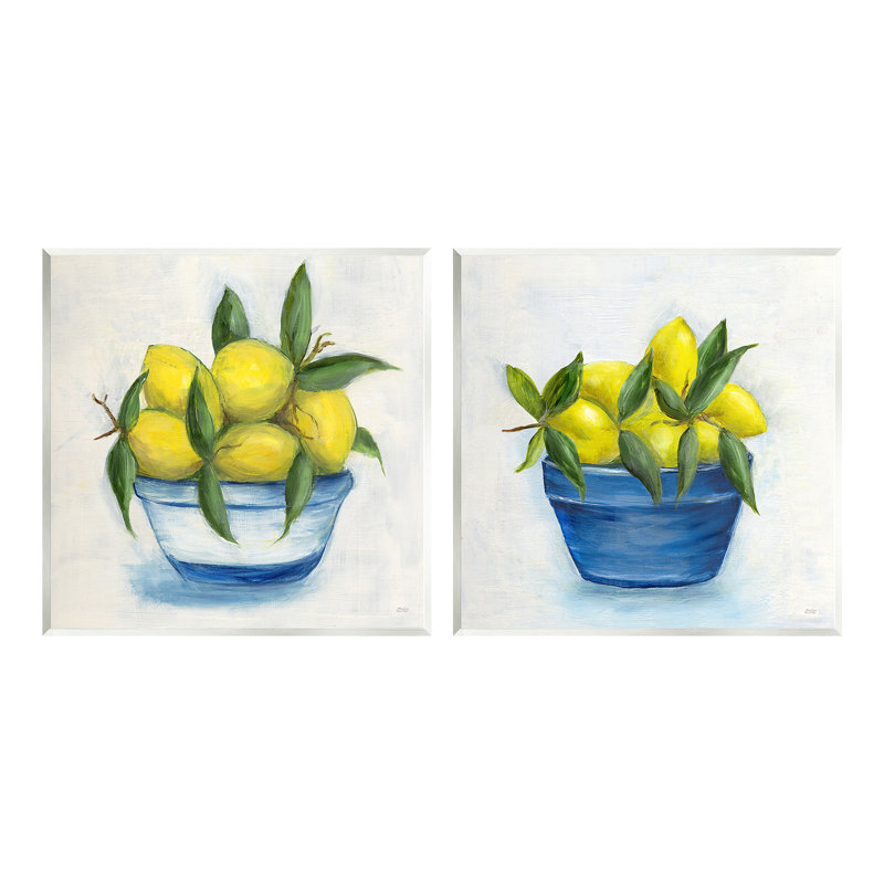 «Traditional Lemon Bowls», ensemble de 2 plaques murales par Marilyn Dunlap