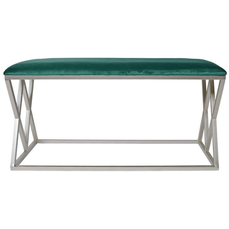 Bennay Polyester Upholstered Bench, Green