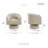 Florentina 27.5" Modern & Contemporary Swivel Chair - Velvet Barrel Back Chair with 360-Degree Swivel and High-Density Foam Seat.-349922176