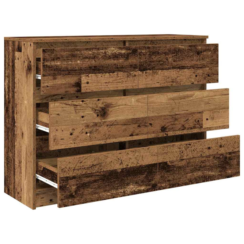 Sideboard 100X35x76 Cm Engineered Wood, Old Wood