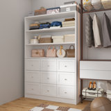 Closet System With 9 Drawers And 3 Shelves
