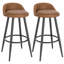 Crista Upholstered Counter Stool with Metal Frame-583764202-803584715