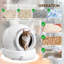 Ensemble de meubles pour chat (comprenant une litière pour chat autonettoyante et une maison d'extérieur pour chat en sapin)-364907065