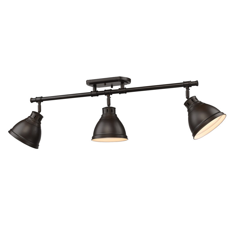 Drakeford 35.375'' 3 -Light Fixed Track Track Kit with Dimmable and Adjustable Head, Rubbed Bronze, Rubbed Bronze