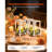 12 Set/36 Pcs Wooden Wedding Lantern Centerpiece, Includes 12 Wooden Lantern Candle Holder 12 Flameless LED Candle 12 Eucalyptus Leaves Wreath for Wedding Table Party Farmhouse Decor, White-791600407